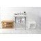 Kingston Brass 30 Carrara Marble Console Sink with Stainless Steel Legs, Marble WhitePolished Chrome LMS30M81ST - alternate 3